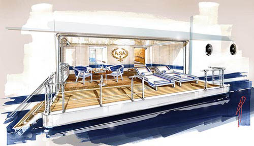 Interior Handmade Sketch Yacht